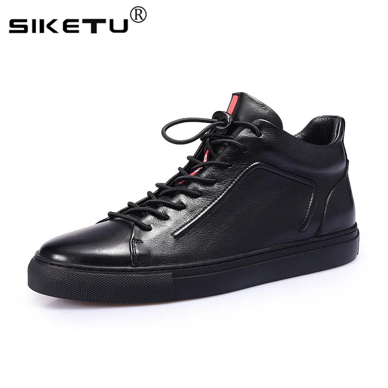 

Luxury Design Genuine Leather Shoes Men Tennis Sneakers High Top Mens Casual Shoes Moccasins For Men Comfortable Loafers Zapatos