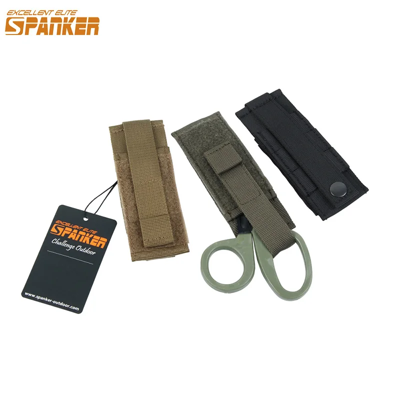 

EXCELLENT ELITE SPANKER New Military Scissors Bag Hunting Molle Nylon Hairdressing Tool Pouch EDC Tactics Scissor Bag