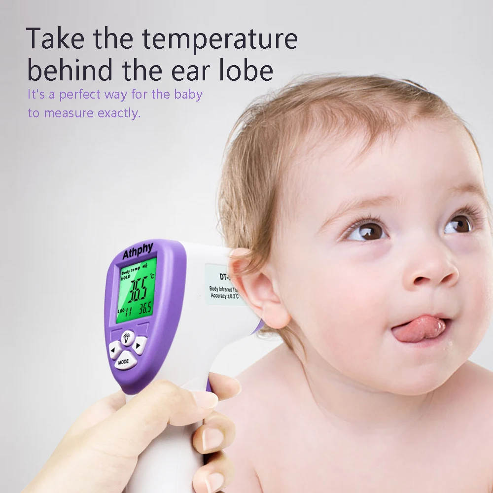 Athphy Thermometer Baby Infrared Digital LCD Forehead Ear Non-Contact Body Fever Measurement Multi Mode Termometro Thermometer