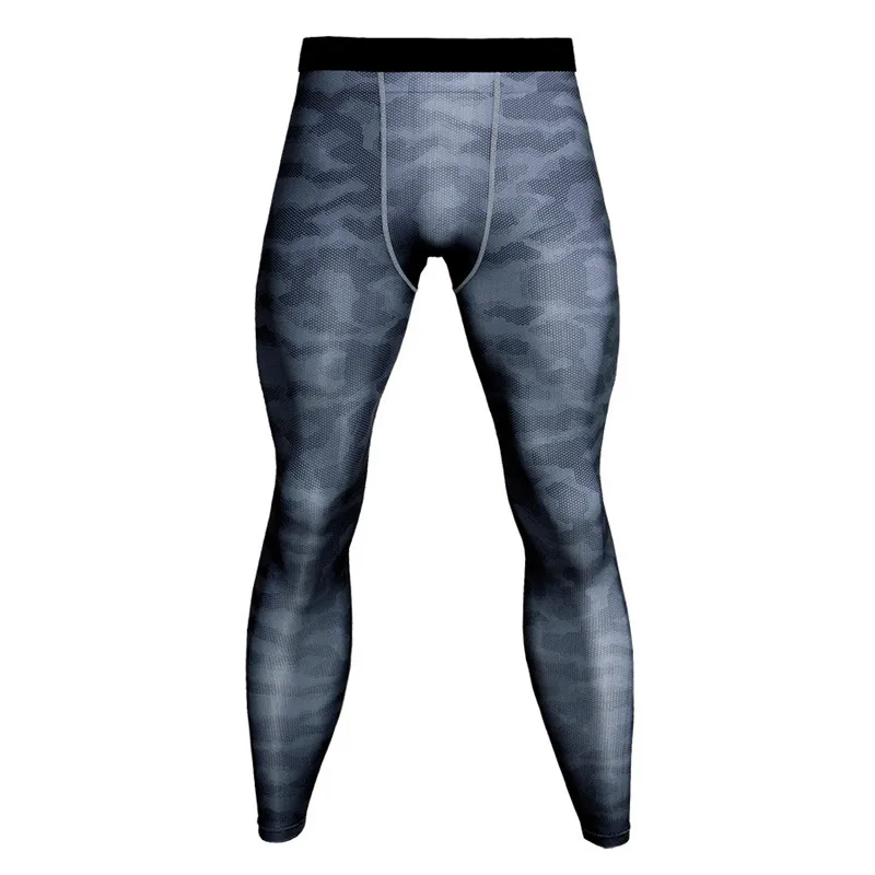 Мужские камуфляжные Компрессионные Леггинсы, штаны для фитнеса, спортивные трико для бега, пробежки, мужские быстросохнущие спортивные штаны для кроссфита - Цвет: C1