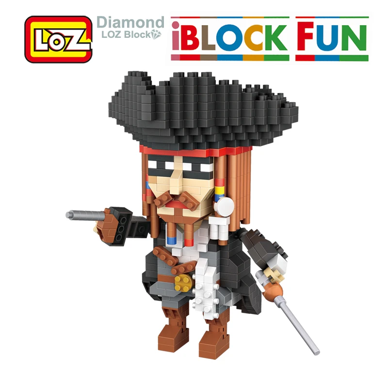 

LOZ Pirates of the Caribbean Jack Sparrow 15cm 670Pcs Action Figure Toy Assembly Blocks Toy 9762