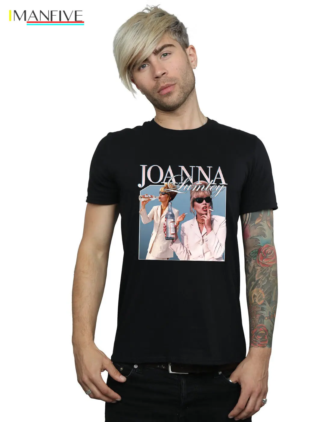 

Homage Men's Joanna Lumley T-Shirt 2019 Summer New Brand T Shirt Men Hip Hop Men T-Shirt Casual Fitness Tops Cool s-3xl