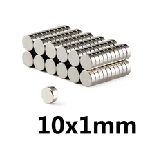 50Pcs Neodymium Magnet Disc 10x1mm Permanent N35 Mini Small Round Super Powerful Strong Magnetic Magnets For Craft