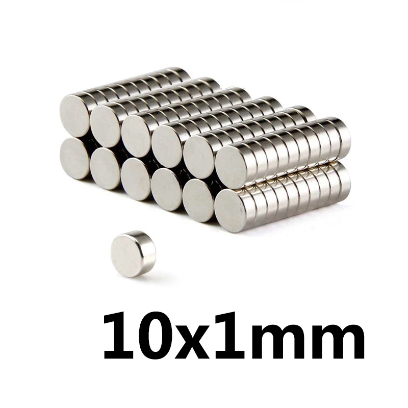 

50Pcs Neodymium Magnet Disc 10x1mm Permanent N35 Mini Small Round Super Powerful Strong Magnetic Magnets For Craft