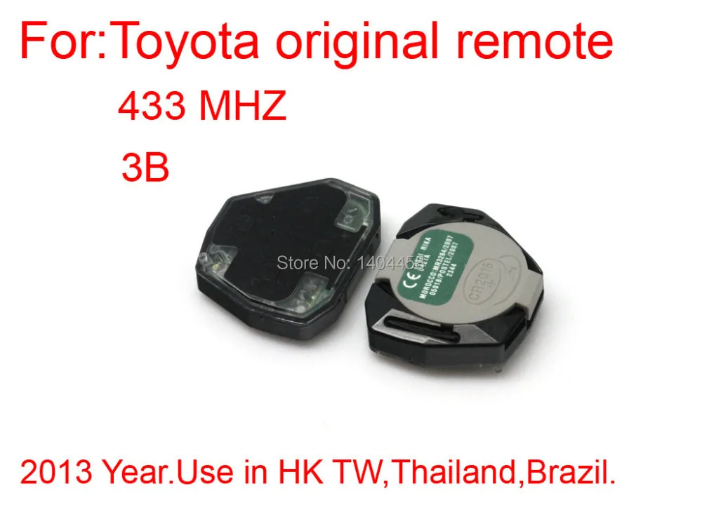 

High Quality, remote interior 3 button 433MHZ for Toyota original,free shipping