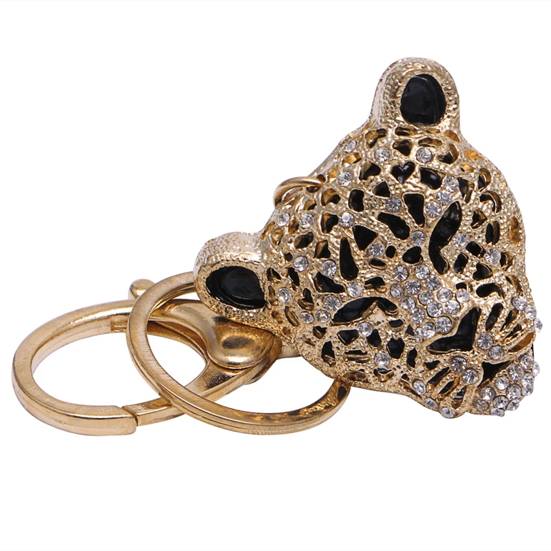 

Rhinestone Cute Leopard Keyring Charm Pendant Key Ring Chain Keychain Gift