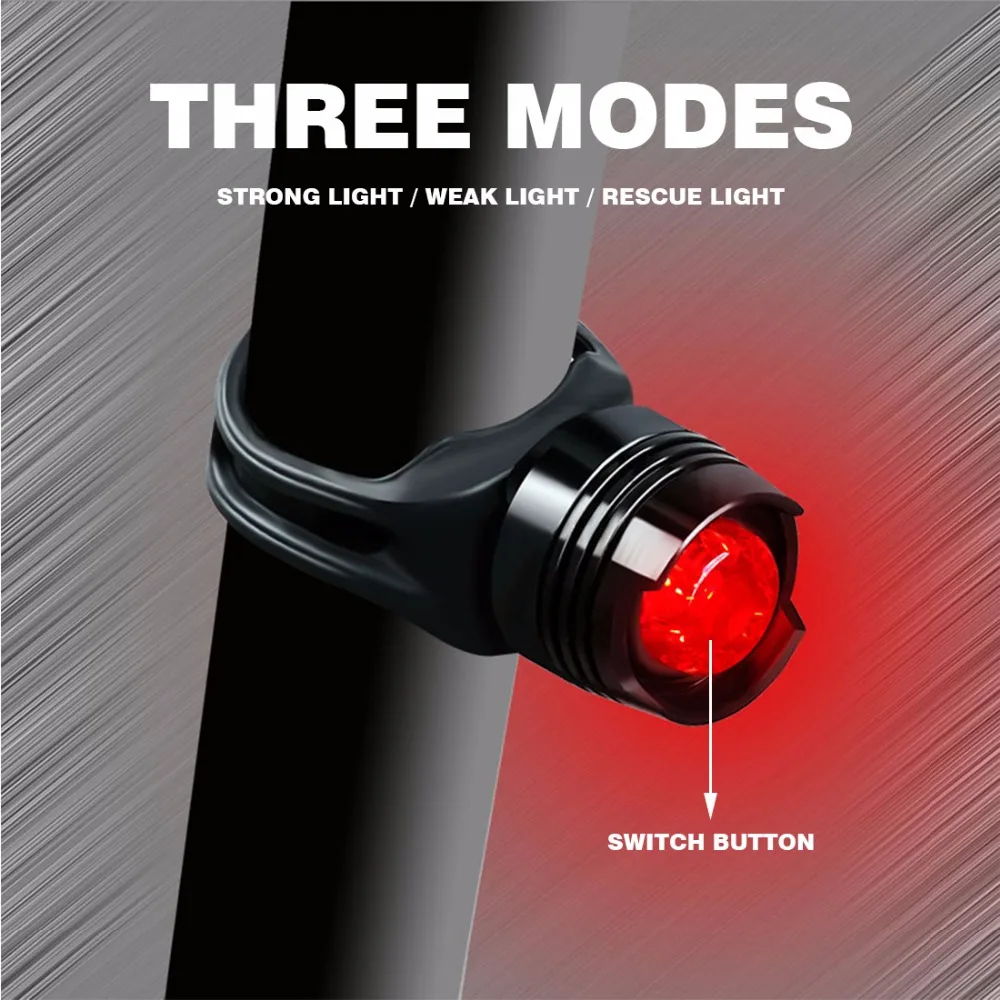 

LED Bike Bicycle Cycling Front Rear Tail Helmet Red Flash Lights Safety Warning Lamp Safety Caution Light Accessories