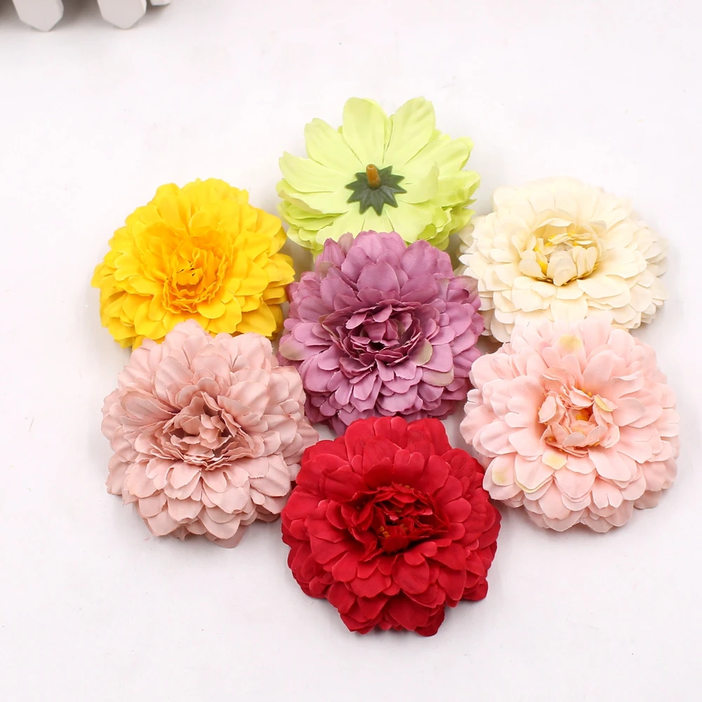 5pcs Silk Marigold Artificial Flower Wedding Party Decorative Flower Diy Hat Ornament Simulation