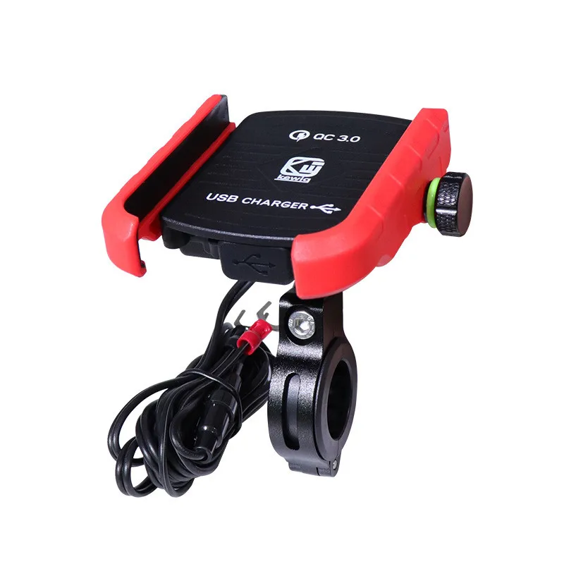 Suporte do Telefone da Motocicleta Suporte com Interruptor à Prova Usb Carregador Rápido Moto Bicicleta Dwaterproof Água Motocicleta Carregamento 12 - 24v qc 3.0 13 Acessórios eletrônicos p/ moto