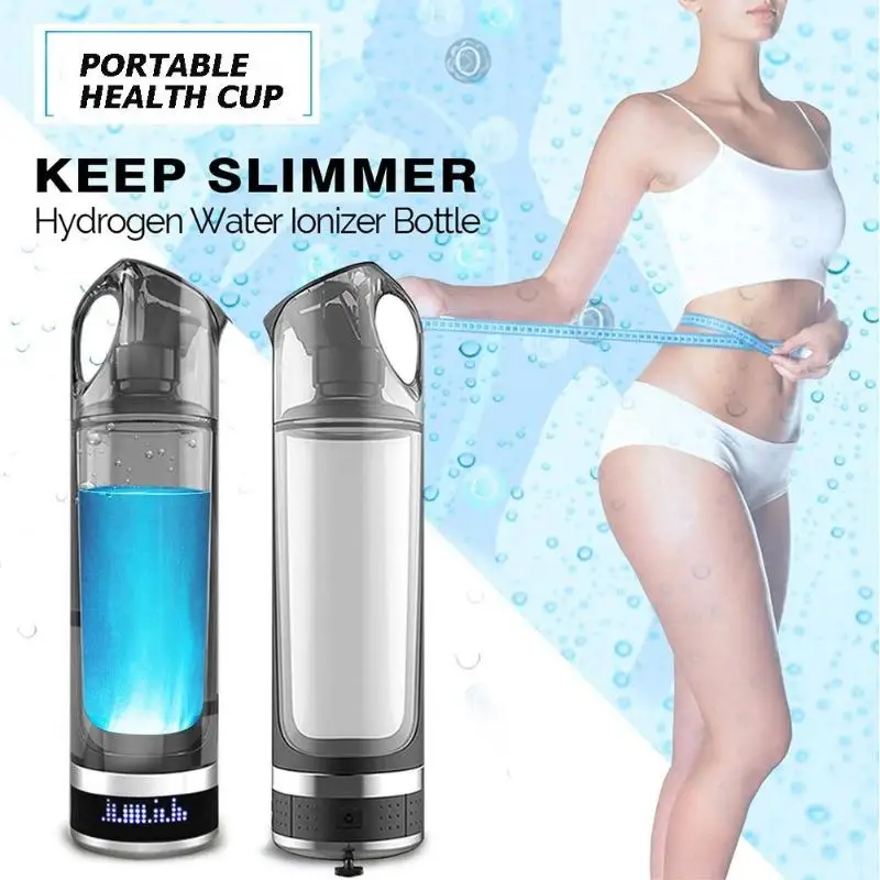 

500ml Hydrogen-Rich Water Bottle Alkaline Generator Portable DC3V Healthy Cup Hydrogen-rich Bottle USB Charging Cable