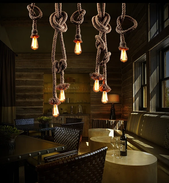 110v 220v Loft Retro Rope Pendant Lights Light Pendente 110v 220v Loft Retro Rope Pendant Lights Light Pendente Iluminacao Fixtures Lampara Colgante De Techo Country 26