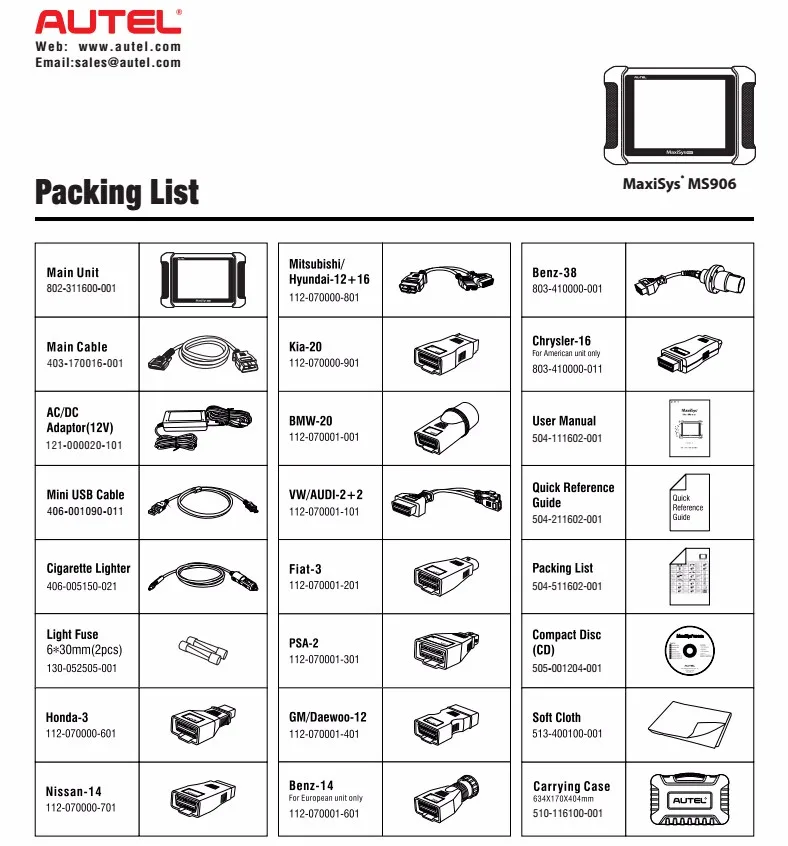 MS906 Packing list 960
