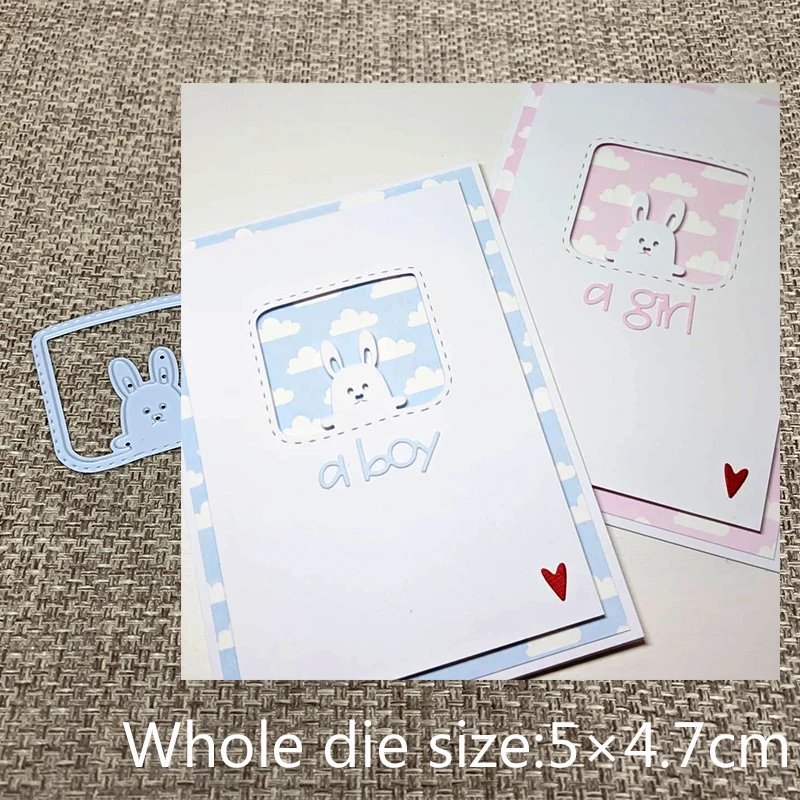

New Design Craft Metal Cutting Dies cut die lovely Bunny frame Scrapbooking Album Paper DIY Card Craft Embossing Die Cuts