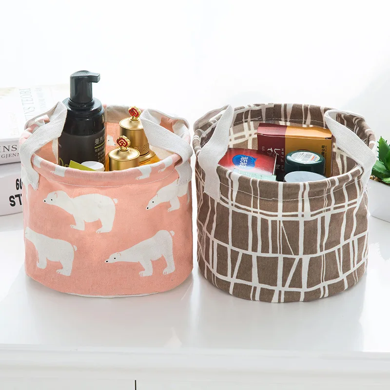 Eworld Cute Printing Waterproof Desktop Storage Organizer Bag Cotton Linen Sundries Storage Box Cabinet Underwear Storage Basket Eworld Cute Printing Waterproof Desktop Storage Organizer Bag Cotton Linen Sundries Storage Box Cabinet Underwear Storage Basket