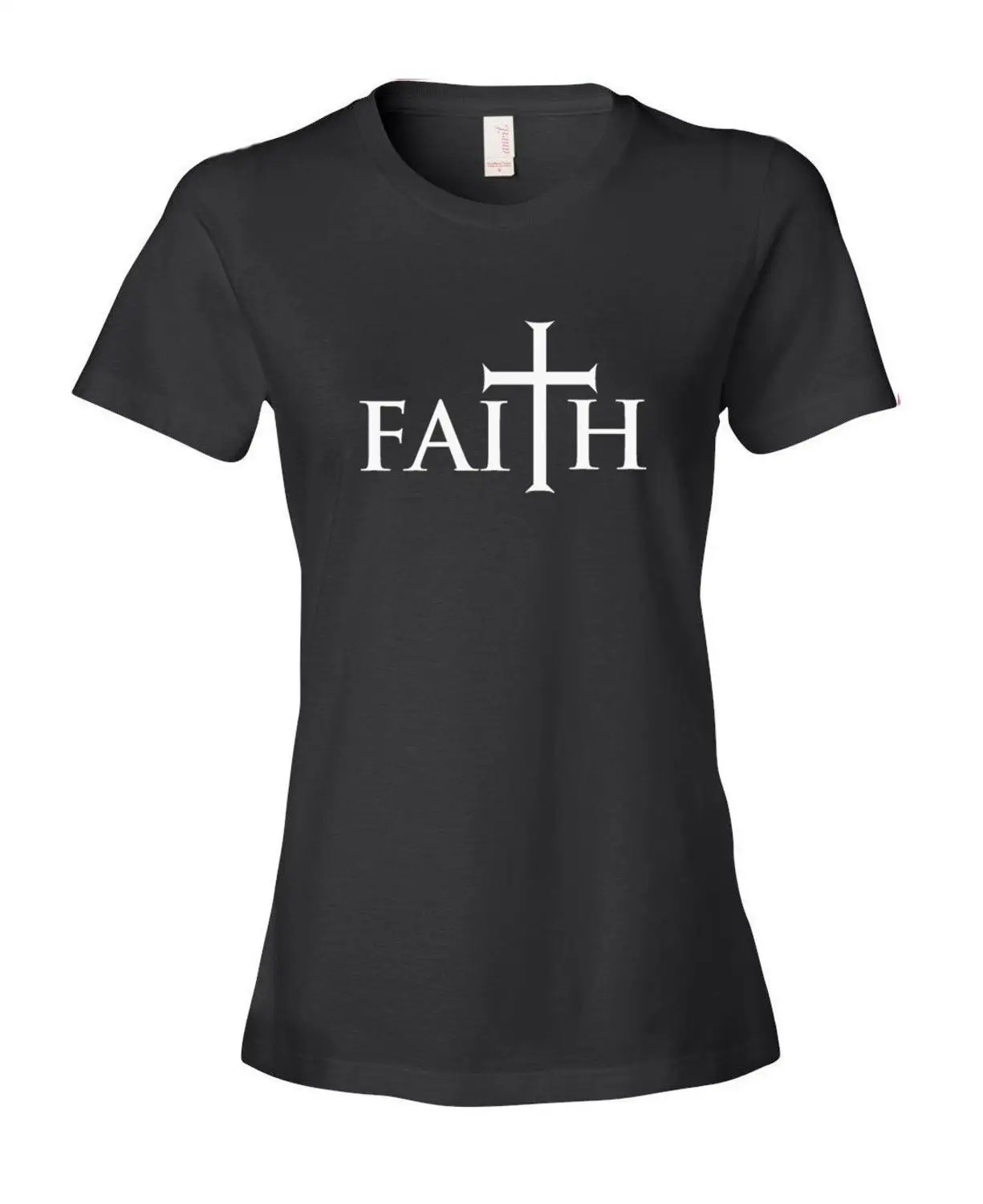 Faith Cross Women's Ladies' Fashion Fit T Shirt Shirt Top 100% Cotton ...