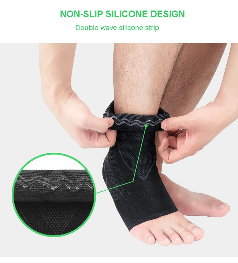 Loogdeel 1 шт. бандаж голеностопный поддерживающий рукав эластичный дышащий для восстановления травм боли в суставах спортивные носки для ног