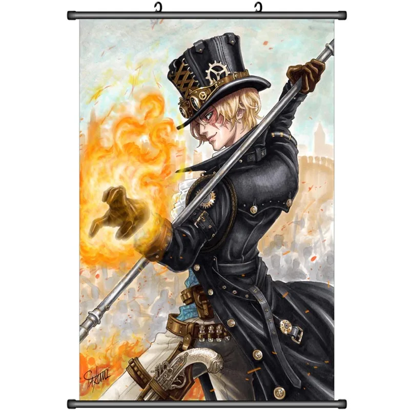 Аниме ONE PIECE Roronoa Zoro & Trafalgar Law Nami Tony Chopper Sabo домашний Декор настенный свиток