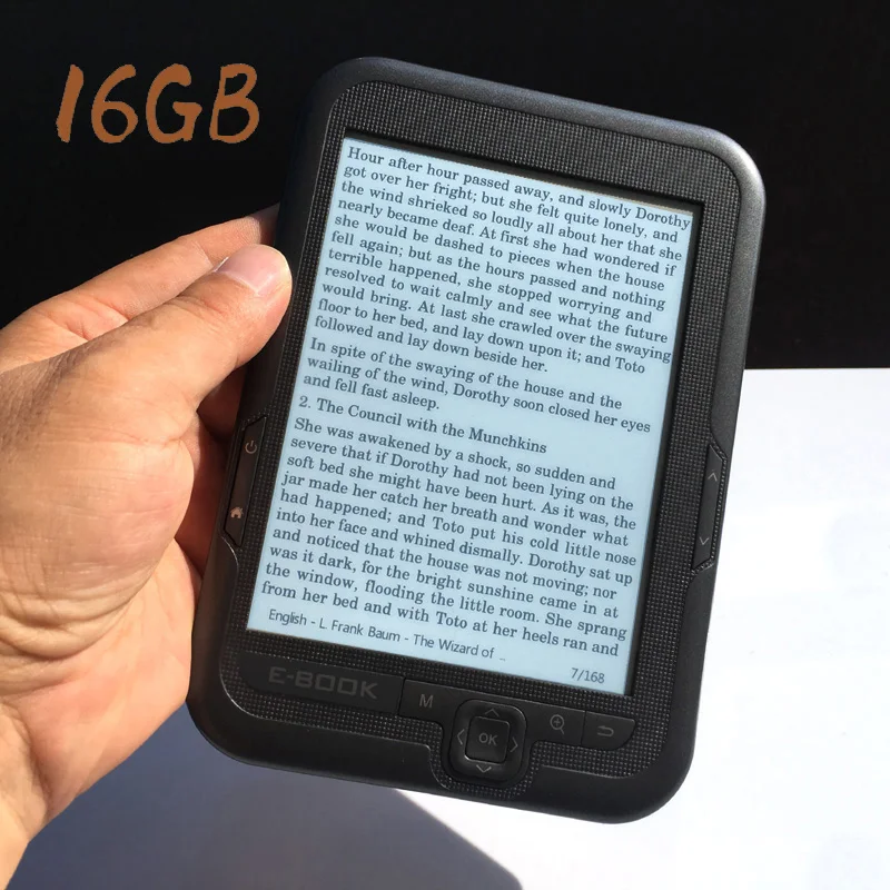 

16GB Built-in capacity 6 inch e-book reader e-ink Support micro SD card Expansion Eye protection e book Built-in Li-ion battery