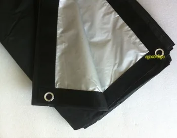 

1.8x1.8m 6'x6' 6x6 Black & Grey double-face Canvas Cloth light black out reflect