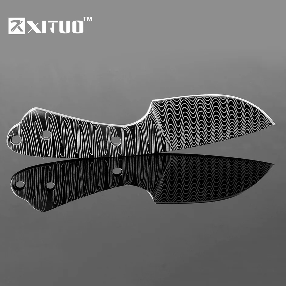 XITUO دمشق نمط DIY شفرة مثبتة سكين الفراغات الفولاذ المقاوم للصدأ اليد أدوات بقاء الجيب سكين صيد الغابة الدفاع عن النفس XITUO دمشق نمط DIY شفرة مثبتة سكين الفراغات الفولاذ المقاوم للصدأ اليد أدوات بقاء الجيب سكين صيد الغابة الدفاع عن النفس