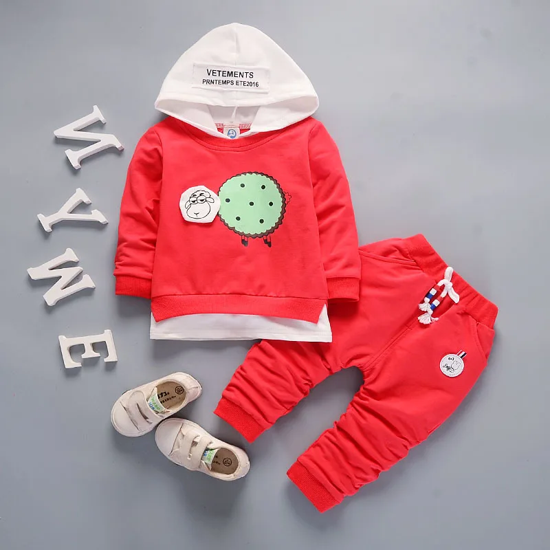 

DIIMUU Hot Fashion Toddler Baby Boys Girls Casual Clothing Children Infant Clothes Sports Hoodies Cotton Tops Kids Outfits Sets