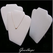 10 шт. x "(H) портативное маленькое белое ожерелье из искусственной кожи подвеска мольберт Складная задняя витрина Collier подставка держатель стойка