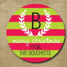 Пользовательские рождественские наклейки с монограммой, рождественские бирки, подарочные этикетки на Рождество, украшения для кексов, рождественские украшения