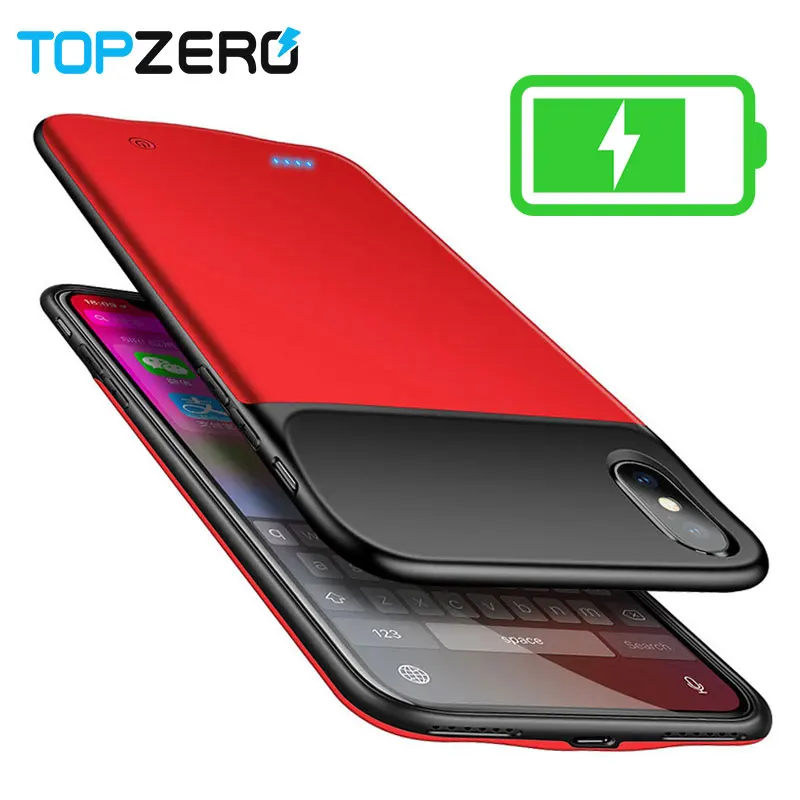 

Battery Charger Case For iPhone 6 6S 7 8 Plus Soft TPU Frame Silicon Power Charging Case For iPhone X XS XR XS MAX Charger Case