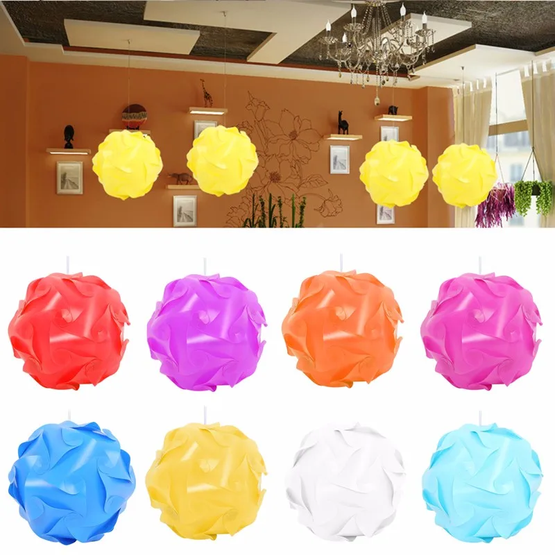 

30 Pcs Modern IQ Puzzle Jigsaw Light Lamp Shade Ceiling Lampshade Creative DIY