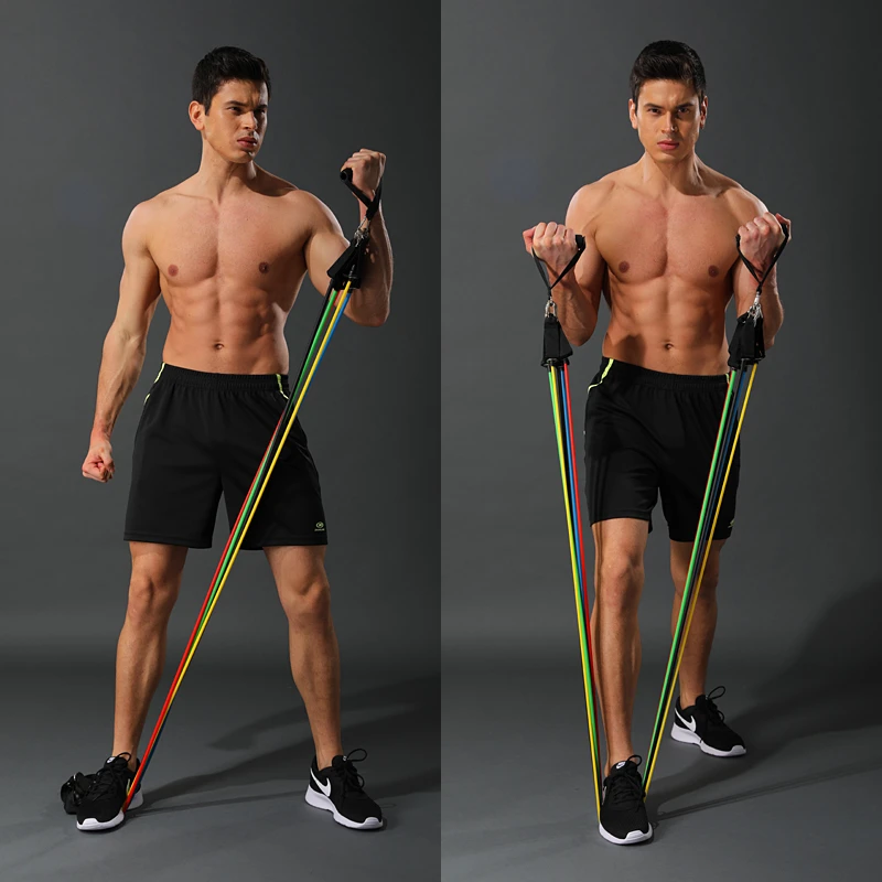 11x Fitness Pull Rope Sets Crossfit Training Exercise Yoga Tubes Expander
