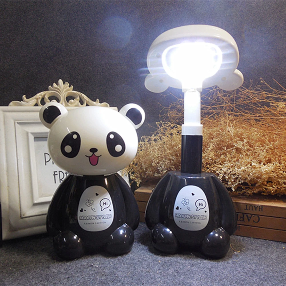 

Machine cats Cartoon desk lamp Flexible US Plug Rechargeable LED Desk Desk Lamps With battery For Children gift reading bedroom
