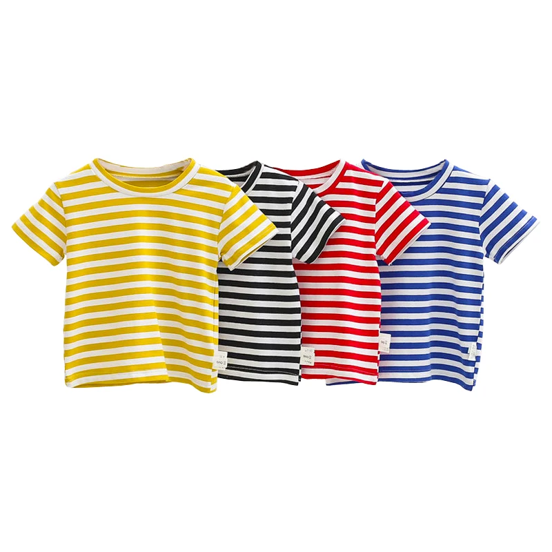

MILANCEl 2019 Summer Kids T shirt Striped Girls Tee Cotton Boys Tops Casual Boys t shirt Baby Girls Clothes