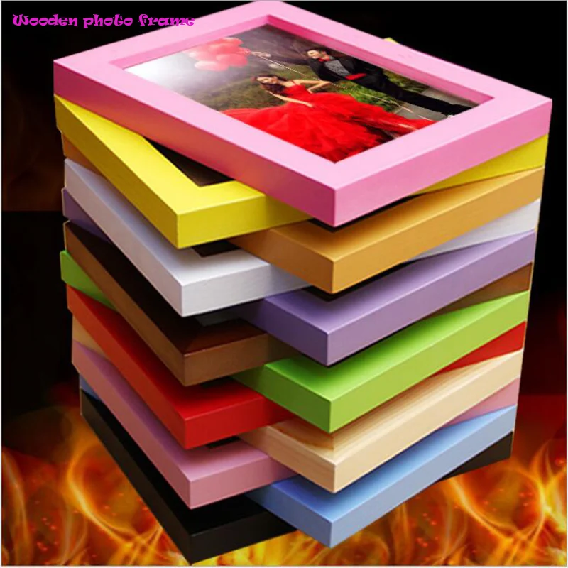 

40x30cm 1pcs Good Wooden Photo Frame for Picture Photo Wood Painting Frame for Choosing Wooden Frame for Protection 10 colours