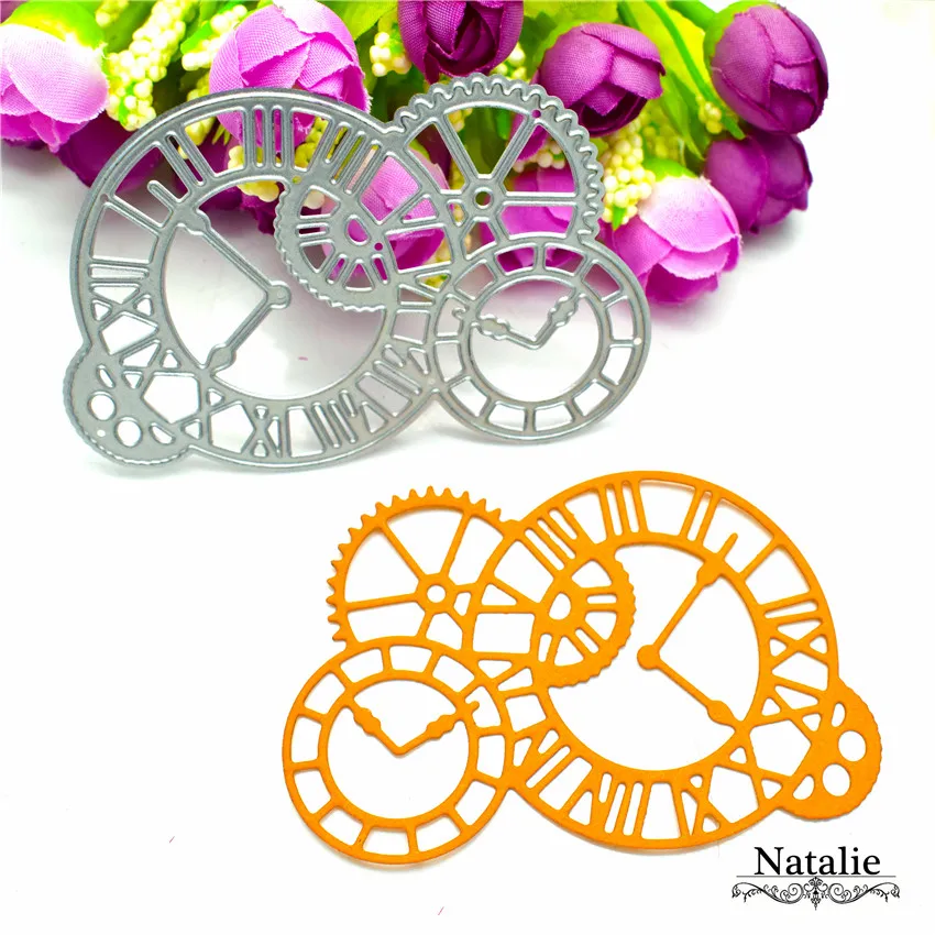 

Mechanic Clocks Die Cut Gears Frame Cutting Dies Stencil For DIY Scrapbooking Album Paper Card Photo Decorative Craft DC-025