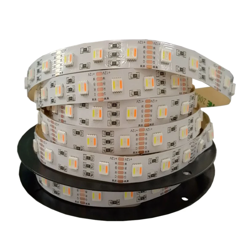 Новинка 5 м 24 В постоянного тока 5050 RGBWW цветов в 1 чип гибкая лента RGB + CCT