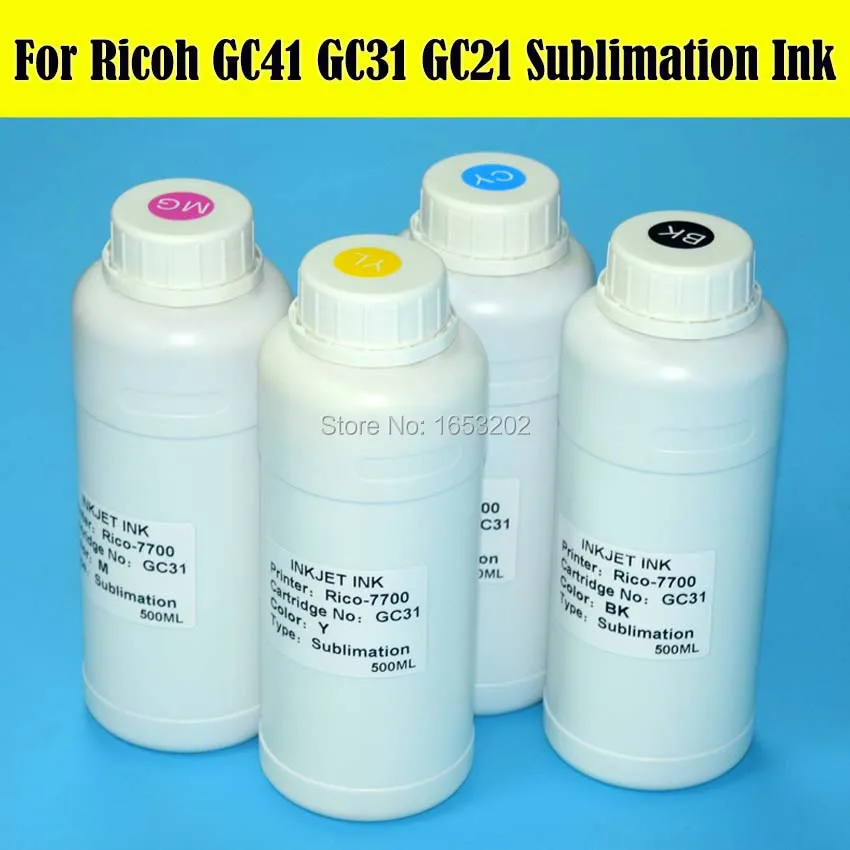 

500ML/Color Sublimation Ink For Ricoh SAWGRASS SG400 SG800 SG400NA SG400EU SG800NA SG800EU Printer For Ricoh GC21 GC31 GC41