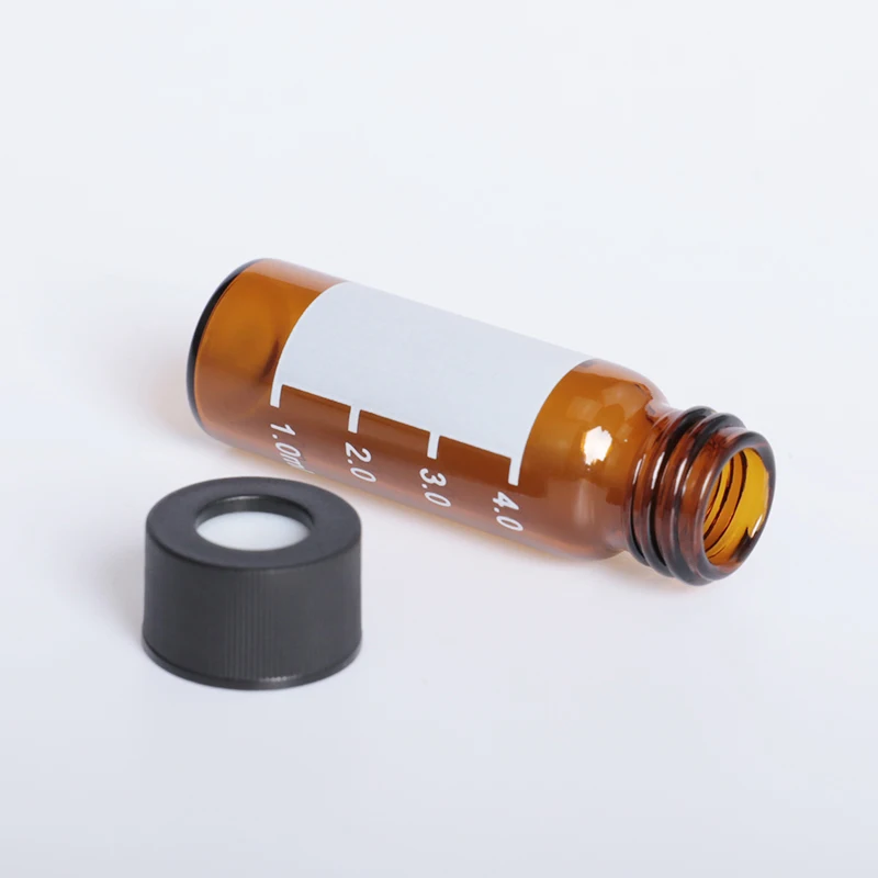 

100 Pieces HPLC Chromatography 4ml Glass Amber Autosampler Vial With Screw cap