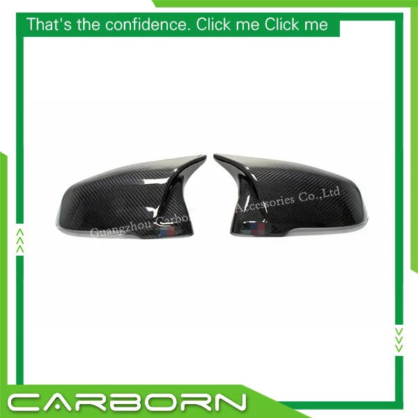 

For BMW 2 Series F45 F46 220i 228i M235i 2014+ X1 F48 F49 2016+ Replacement OX Horn Style Carbon Fiber Mirror Cover- with logo