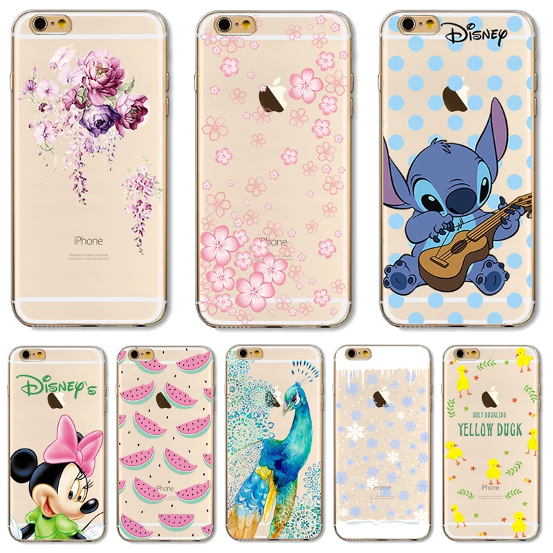 

Soft TPU Cover For Apple iPhone 5 5S SE 6 6S 6Plus 6S 7 7+ Cases Shell Wholesale Price Mysterious Peacock Brisk Flowers Patterns