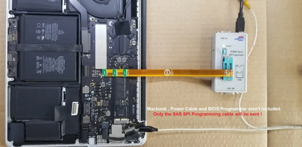 SPI J6100 для Apple MacBook, Air Pro 2010- SPI-ROM кабель для Apple spi