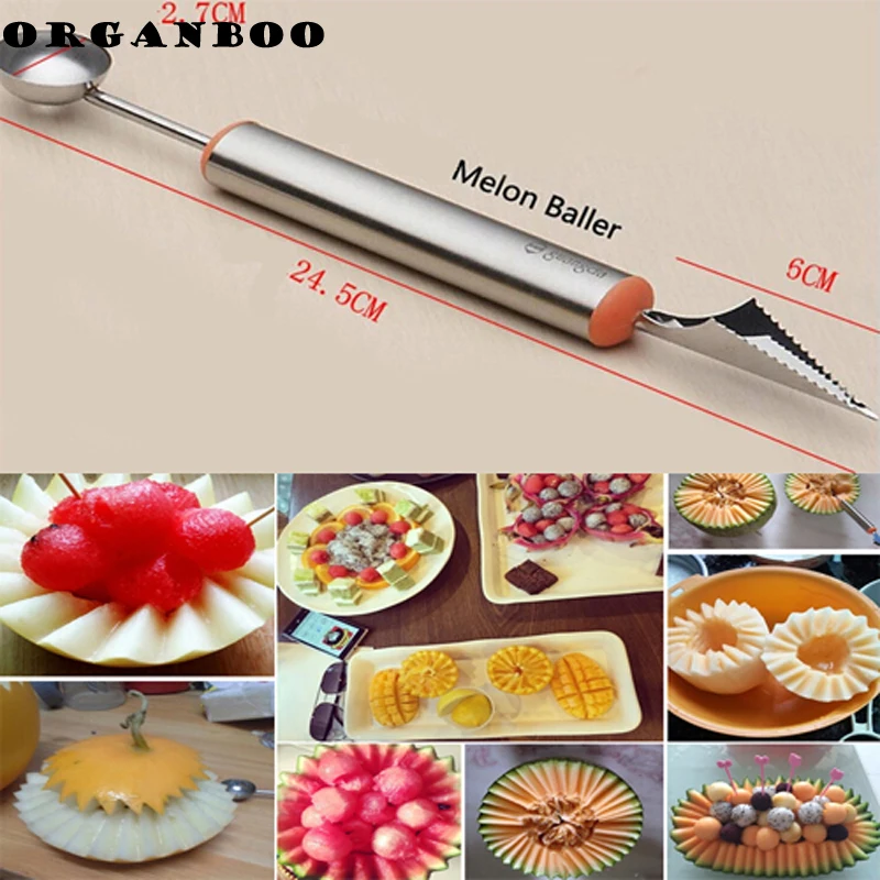 DIY Ice Cream Dig Ball Scoop Spoon Baller Assorted Cold Dishes Tool Watermelon Melon Fruit Carving Knife Cutter Gadgets