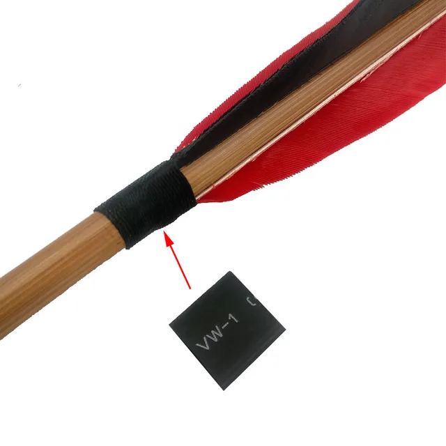 1 Meter Archery Heat Shrink Tubing Black Rubber Wrap for Outdoor