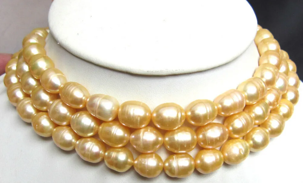 

Free Shipping >>> HUGE 13MM NATURAL SOUTH SEA GENUINE GOLDEN PEARL NECKLACE 48" 14K GOLD CLASP