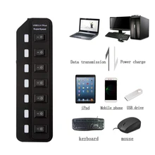 Multiple USB Splitter US/EU/AU/UK Power Adapter