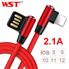 

WST Fast Charging 2.1A USB Cord For iPhone 7 6 8 Plus 5 X Xs Max Charger Cable For Lightning Cables Data USB Cord Game Charger