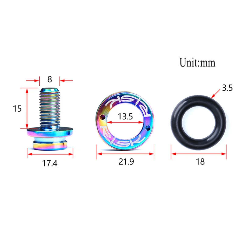 RISK 2 шт. M8x15mm велосипедный Нижний Кронштейн болт из титанового сплава для езды на велосипеде с квадратным отверстием 3 цвета винты для горного велосипеда
