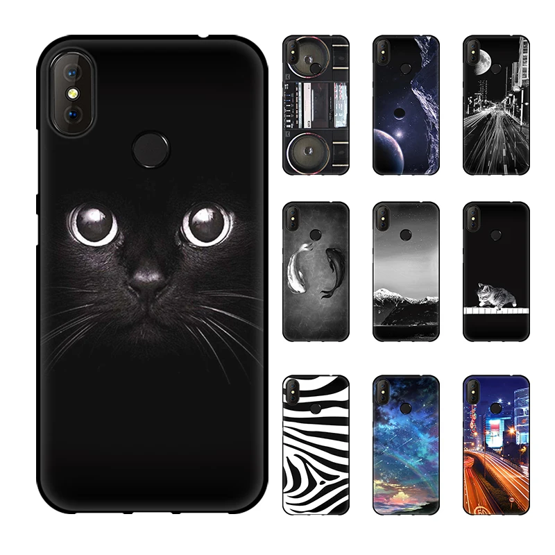 Мягкий чехол JURCHEN 5 дюйма из ТПУ Для Doogee X70 с милым рисунком кожи силиконовый для