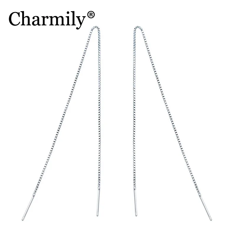 

Charmily Authentic 925 Sterling Silver Classical Threader Drop Earrings For Party And Wedding