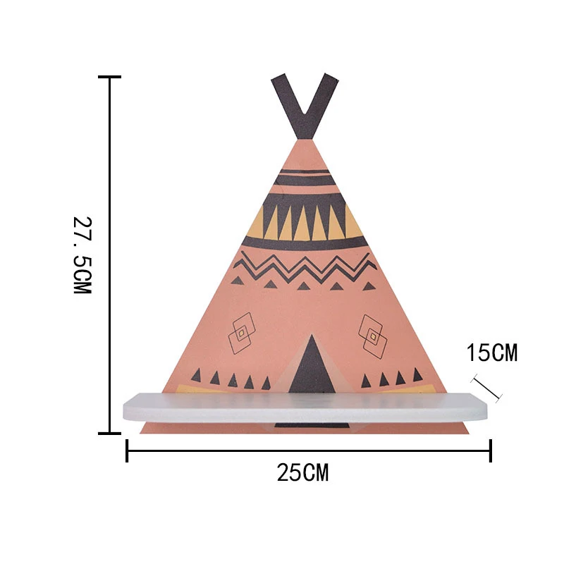 Настенный стеллаж для хранения в скандинавском стиле, с изображением палатки, для детской комнаты, магазина одежды, полка для демонстрации, украшение для дома - Цвет: 3