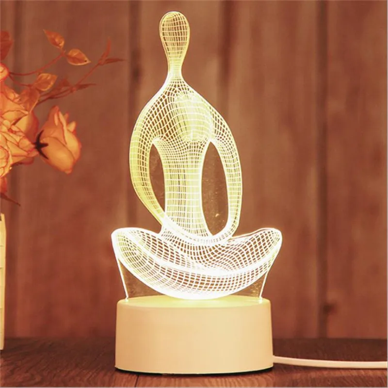 Jellyfish светодиодный ночник 3D Пара романтическая атмосфера детская настольная лампа для сна домашний декор праздник ребенок день рождения рождественские подарки - Цвет: 17